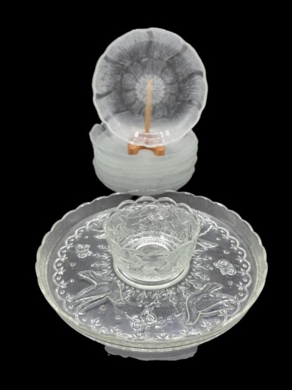 (9) Salad Plates & Chip/Dip Platter