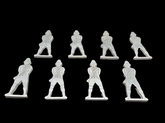 (8) Wilton Armetale Soldier Napkins Rings