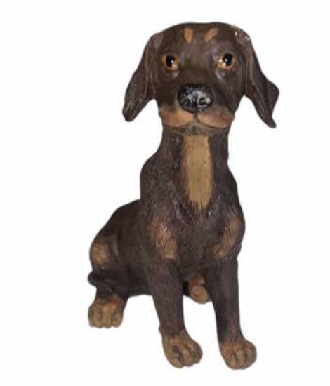 Ceramic Dog Figurine - 4" H