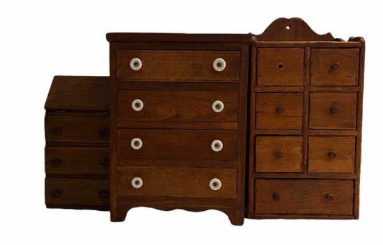 (3) Wooden Jewelry Boxes