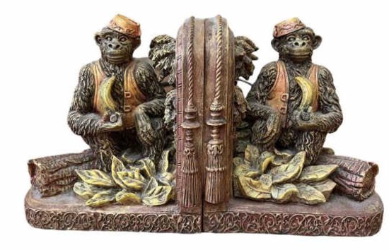 Vintage Monkey Bookends CBK 1998