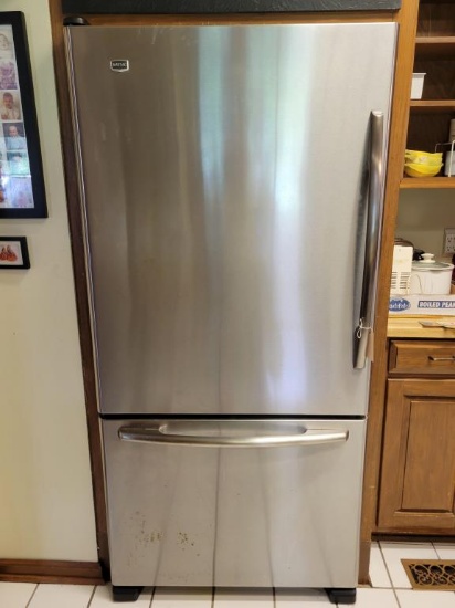 Stainless Steel Maytag Refrigerator/Freezer