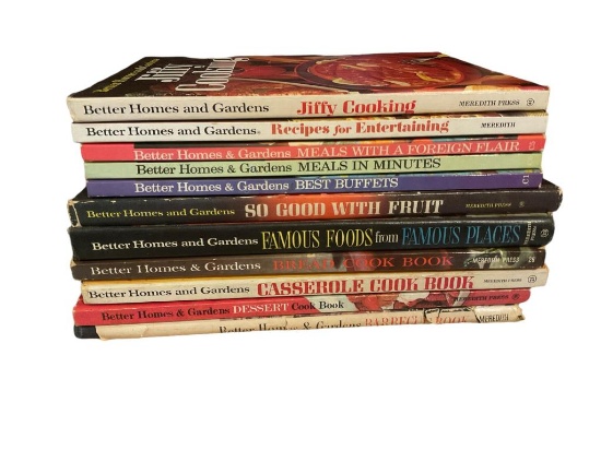(11) Vintage Better Homes and Gardens Cookbooks