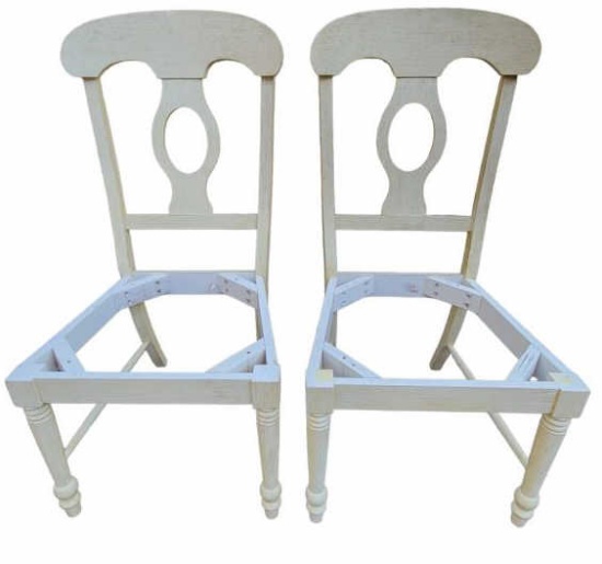 (2) Painted Chairs no bottoms