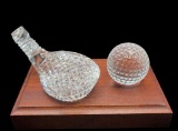Waterford Crystal Golf Club and Ball Paper Weights