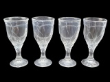 (4) Sweet Swirl Clear Water Goblets by Noritake