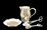 (4) Silver Plate Items:  Pitcher, Wine Cozy,