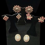 (4) Pair of Sterling Silver Clip Earrings,