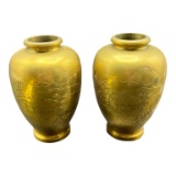 (2) Brass Vases