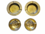(4) Brass Ashtrays