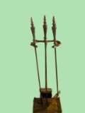 Brass 3pc Fireplace Tool Set
