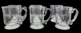 (6) Pier 1 Glass Mugs 4.5