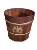 Wooden Planter with Brass Eagle