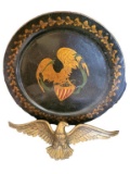 Brass Eagle & Painted Tray