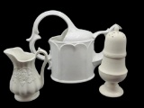 (2) White Ceramic Items & Red-Clif Ironstone