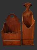 (2) Wooden Wall Hanging Organizers