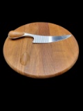 Mid Century Modern Dansk Cheese Board w/Knife
