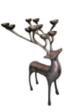 Large Metal Deer Candelabra