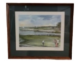 Framed and Matted “The 17th Hole” by Barry