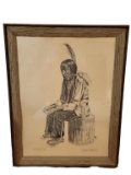 Framed And Signed “Ben Black Elk” Print by