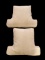 (2) Upholstered White Chair Cushions