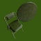 Card Table and Folding Chair
