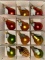 (12) Dept 56 Vintage Glass Pear Ornaments