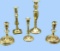 (5) Brass Candlesticks: Baldwin, etc.