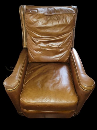 Leather Reclining Chair w/Nail head Tacks