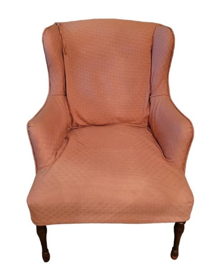 Small Slip Covered Wing Chair