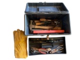 Toolbox w/Top Tray and Assorted Tools