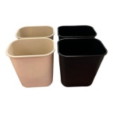 (4) Plastic Waste Bins—12.5” high