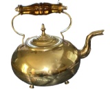 JCB Brass Tea Kettle with Amber Glass Handle