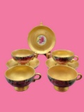 Johann Haviland (Germany) (4) Tea Cups and (3)