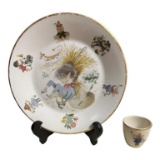 Arklow (Ireland) Porcelain Plate and Egg Cup -