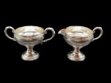 Crown Sterling Silver Cream and Sugar With