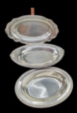 (3) Silverplate Serving Pieces: Oval Dish by