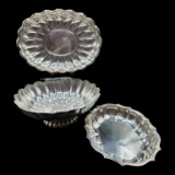(3) Silverplate Scalloped Edge Serving Pieces: