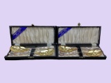 (2) Silverplate Salad Sets 