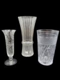 (3) Glass Vases, Including (1) Imperial Glass Co