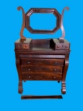 Empire Walnut Dresser with Swing Mirror and B