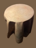 Round Lamp Table with Covering