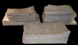 Large Assortment of White Linen Napkins