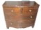 Curved Front Four Drawer Chest of Drawers--