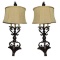 (2) Metal Table Lamps—36” High to Top of Finial