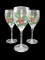 (3) Handpainted Wine Glasses 9.5