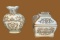 (2) Ceramic Decorative Items: Foot Vase 9 1/2