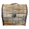 Wooden and Bamboo Decorative Box-12” x 11”, 8”