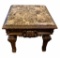 Ornately Carved Marble Top End Table -28