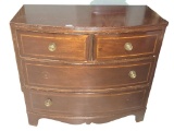 Curved Front Four Drawer Chest of Drawers--